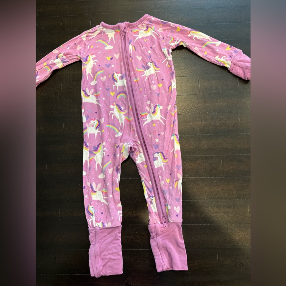 Little Sleepies 3-6 months Unicorn Zippie